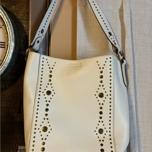 Frye cream tote